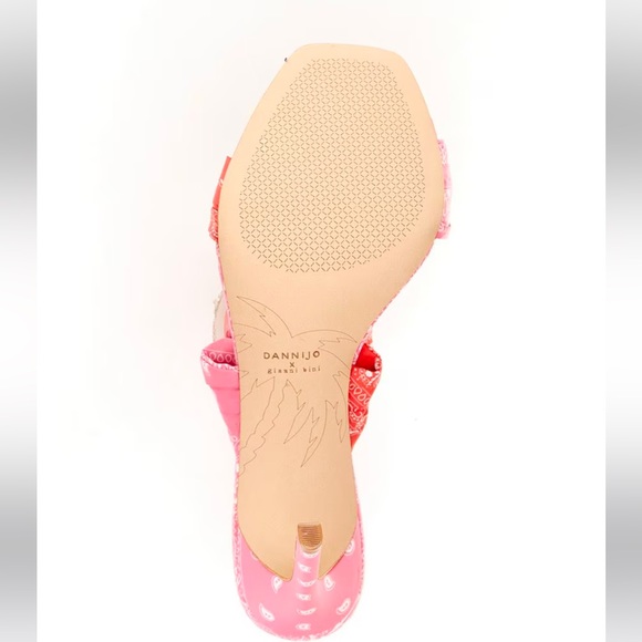 New Gianni Bini
x DANNIJO Misch Bandana Colorblock Print Ankle Wrap Bow Sandals - Picture 12 of 16